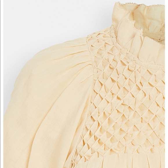 Sea | Geneva Lantern Sleeve Dress in Macaroon - Picture 2 of 5